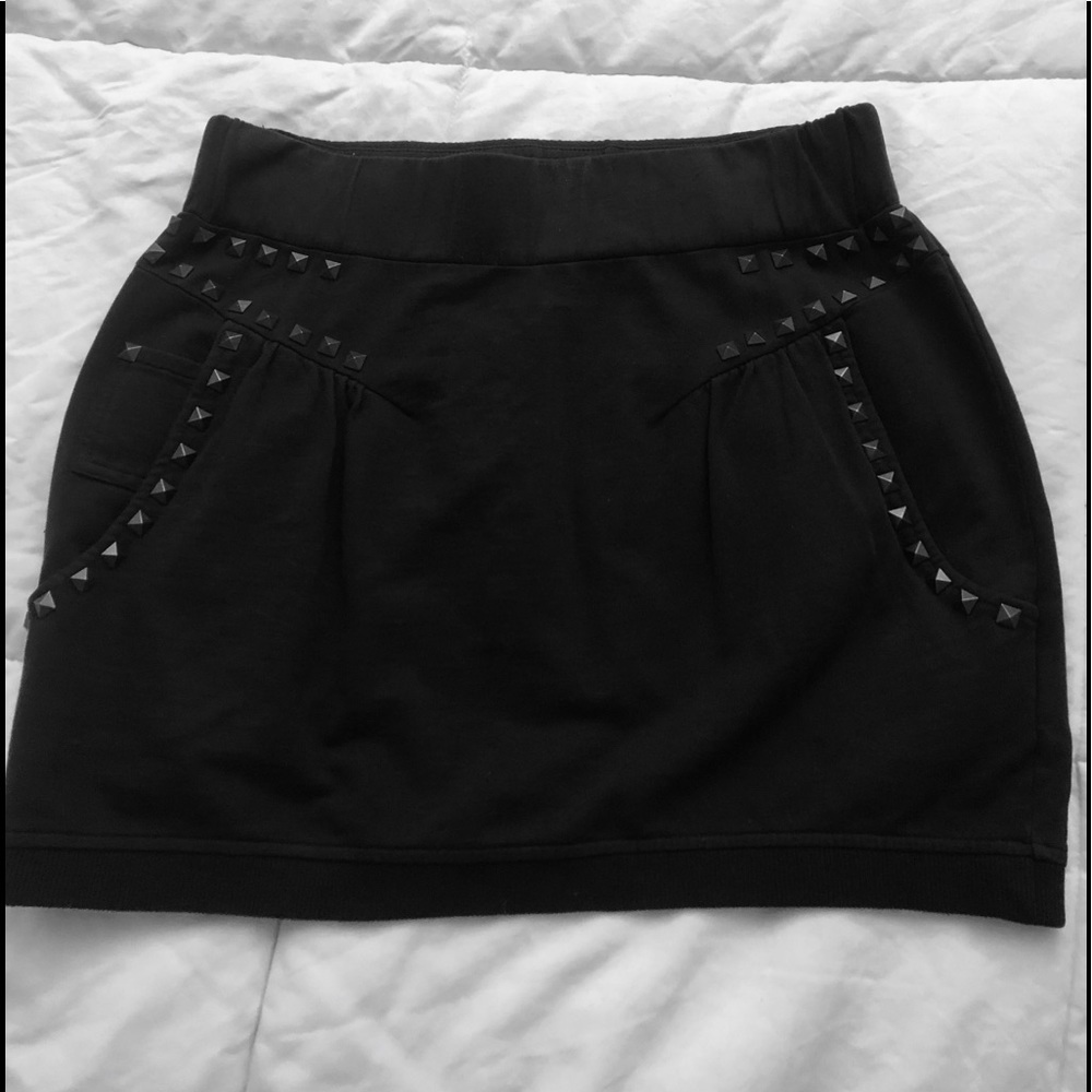 NWOT - Black Mini Skirt with Stud detailing